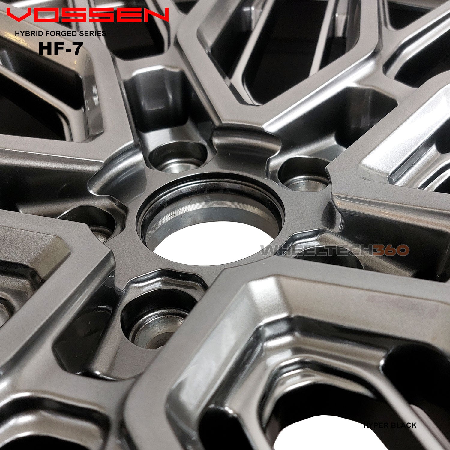 Vossen Wheels Hybrid Forged Series HF-7 (21x9.5, 5x114.3+35mmm 64.1mm) Hyper Black