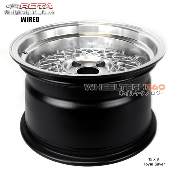 ROTA Wheel Wired (15x9, 4x114.3+0mm, 73mm Hub) Royal Silver